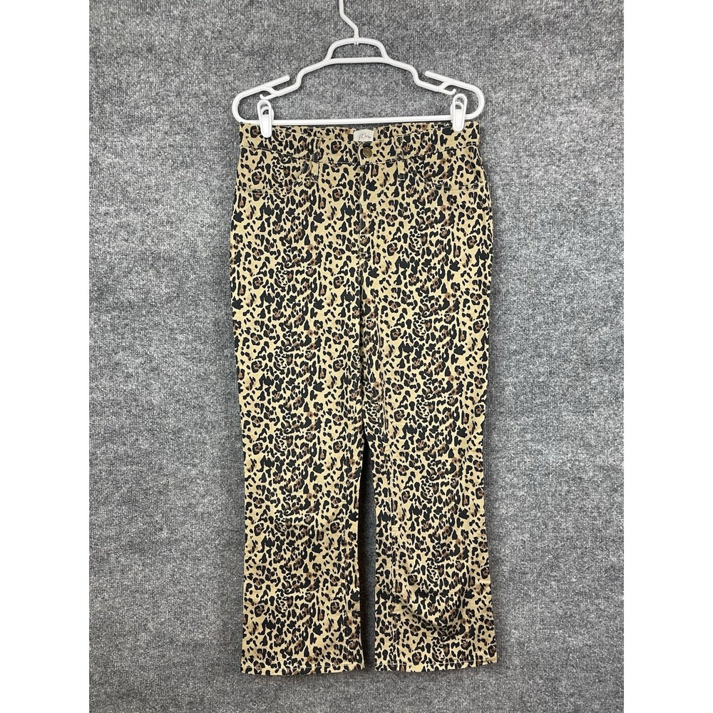 J. Crew Jeans Women's 30X30 Brown/Black Cheta Print Inseam 26" Rise 9"‎